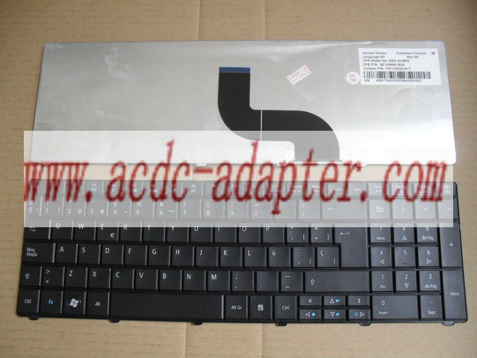New ACER Aspire 5536 5536G 5810T 5738Z SPANISH/SP KEYBOARD TECLA - Click Image to Close